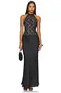 Runaway The Label Senna Halter Open Back Maxi Dress in Black. - size XS | Revolve Clothing (Global)