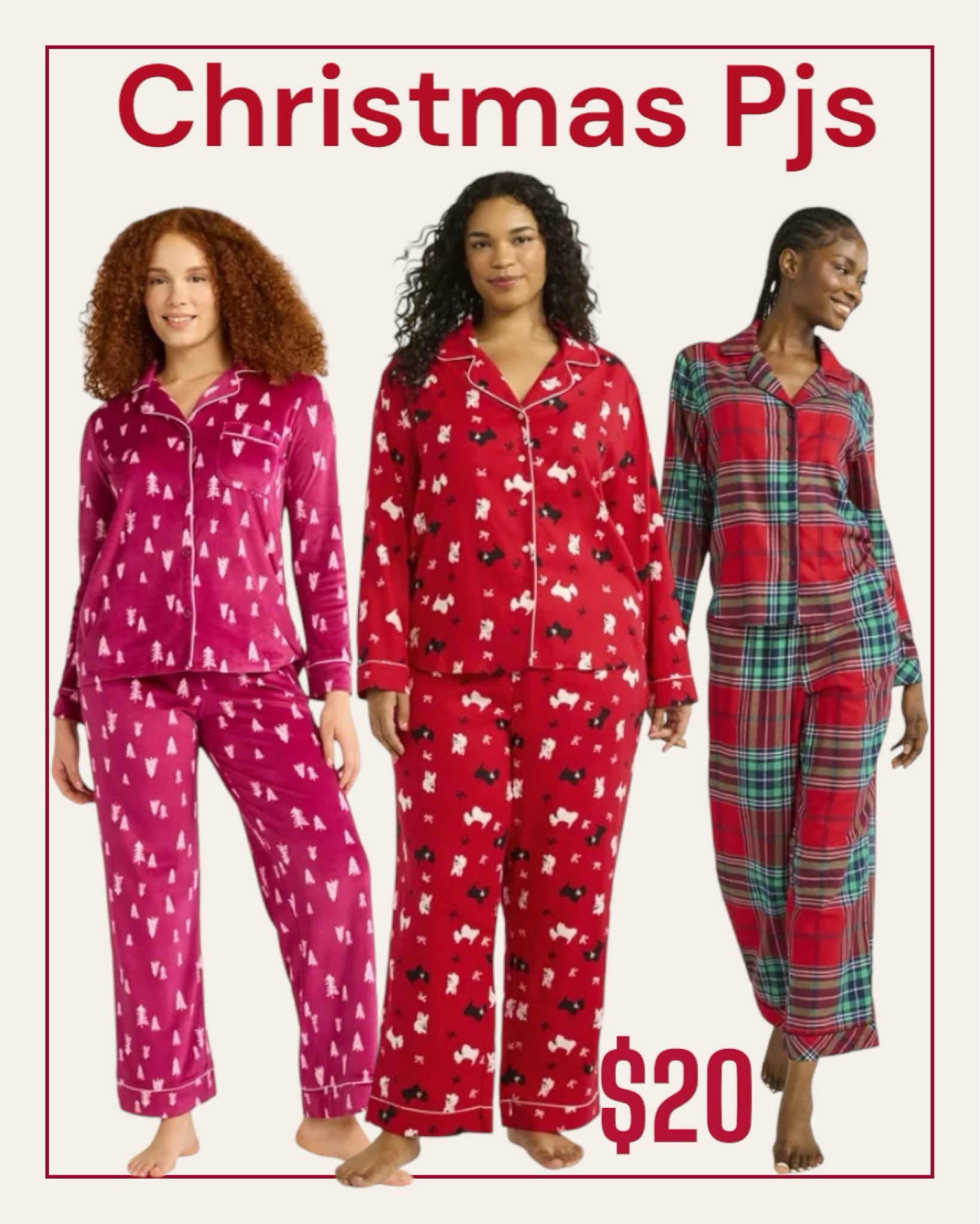 Christmas pjs from Walmart. XS-3X. 
#pjs

#LTKSeasonal #LTKfindsunder50