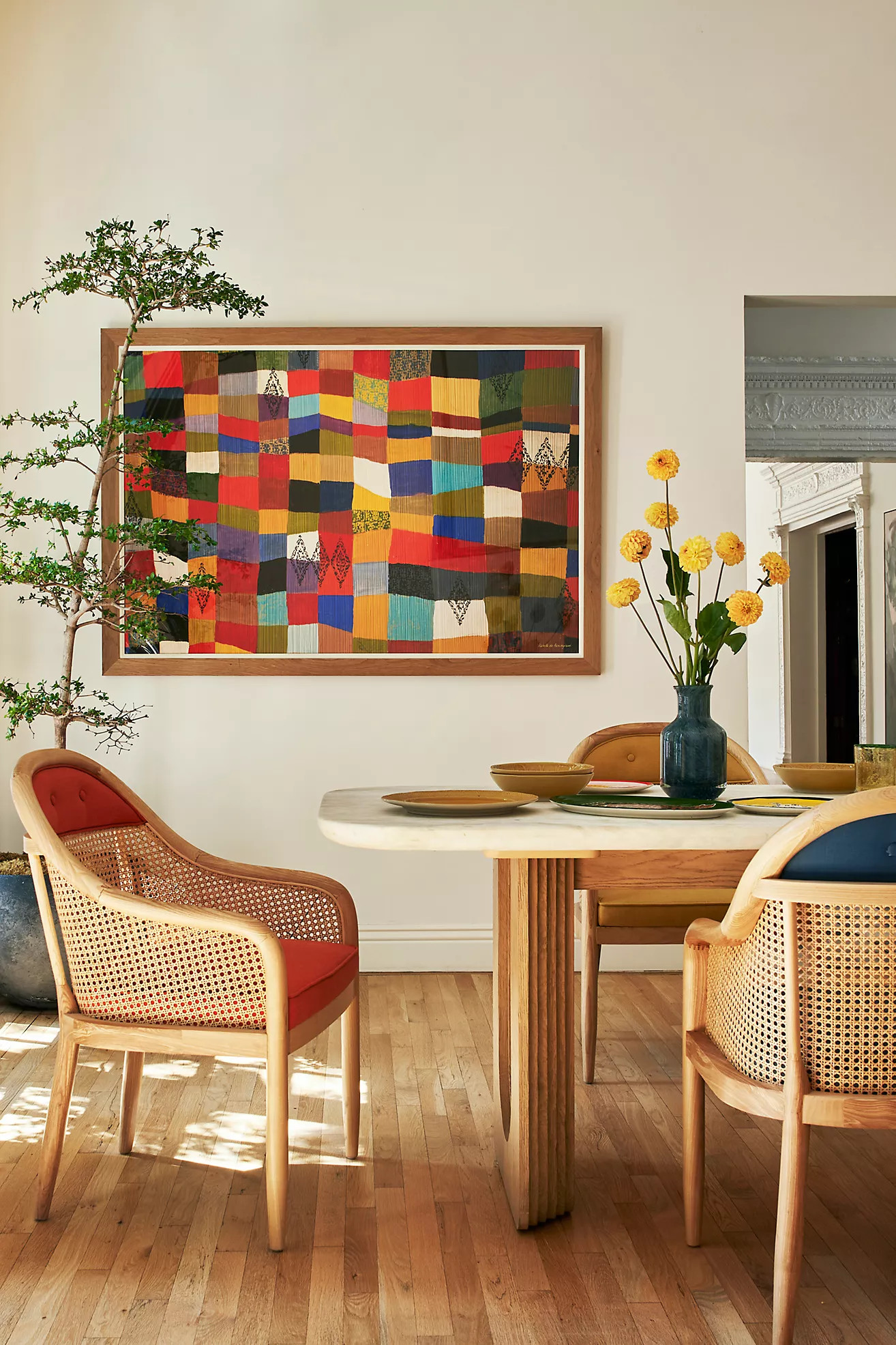 Cayden Rectangular 80" Carrara Marble Dining Table | Anthropologie (US)