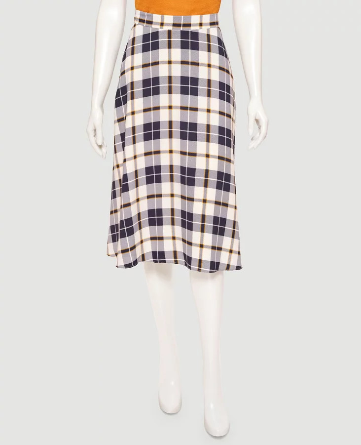 Plaid Midi Skirt | Ann Taylor Factory