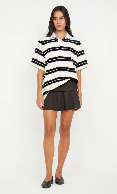 KYLO JERSEY TEE - INK/IVORY STRIPE | Bec & Bridge (Global)