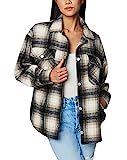 [BLANKNYC] mens Snap Front Plaid That Can Also Be Worn as a Jacket Shirt, Checked Out, Large US | Amazon (US)