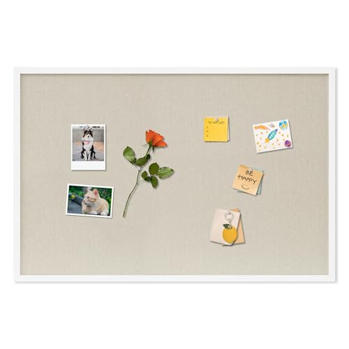 DAHAPYBOO Cork Board with Linen White,Bulletin Board 36"x24" Hanging Corkboards for Office Home School Message Board or Vision Board Decoration. | Amazon (US)