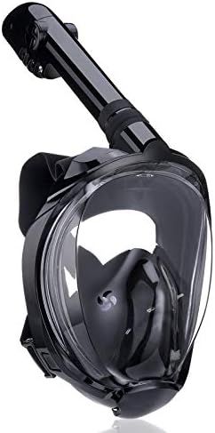 QingSong Full Face Snorkel Mask, Snorkeling Gear with Camera Mount, Foldable 180 Degree Panoramic Vi | Amazon (US)