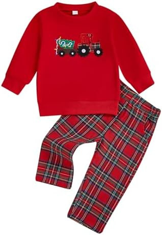 Toddler Baby Boy St Patricks Day Outfit Waffle Shamrock Sweatshirt Pants 2pcs Set Little Boys Spr... | Amazon (US)