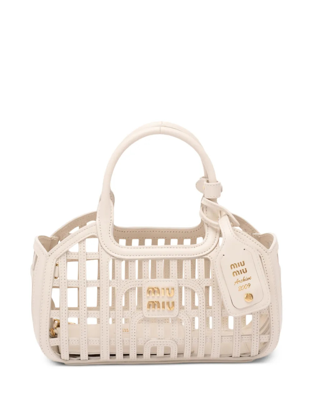 Miu Miu Schultertasche Mit Cage-Effekt | Nude | FARFETCH AT | Farfetch Global