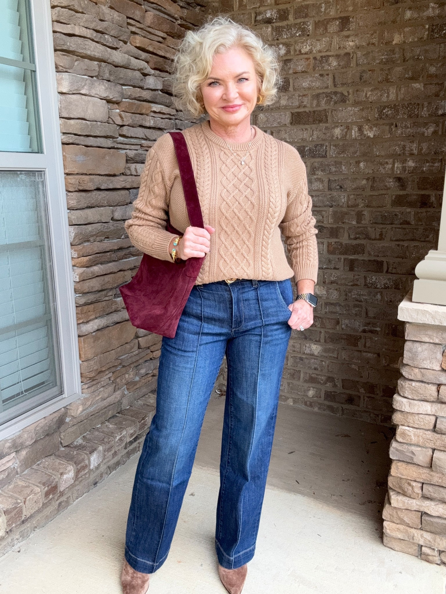 Cozy & casual Fall outfit! Wearing Small sweater and 00/2 jeans. 

Fall outfits
Suede boots
Suede bag

Casual outfit
Fashion over 40
Petite fashion
Midlife fashion
Gen X Style

#stylewithserena
#petitefashion
#midlifefashion
#fashionover40
#genxstyle

#LTKFindsUnder100 #LTKOver40 #LTKSaleAlert