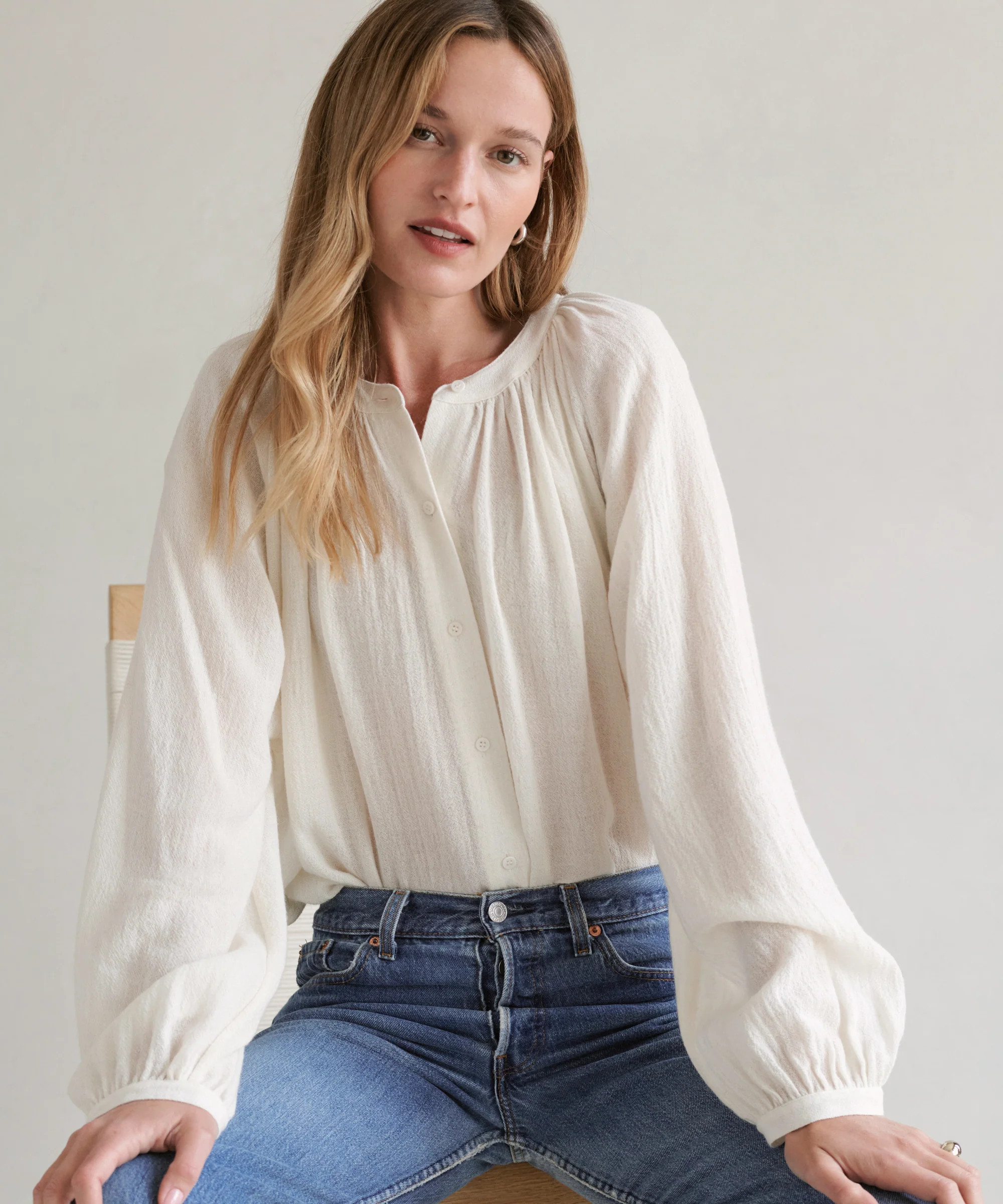 Long-Sleeve Willow Blouse | Jenni Kayne