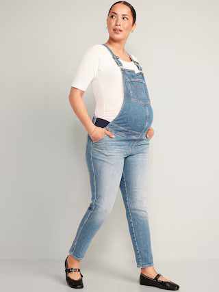 Maternity Side-Panel OG Straight Jean Overalls | Old Navy | Old Navy (US)