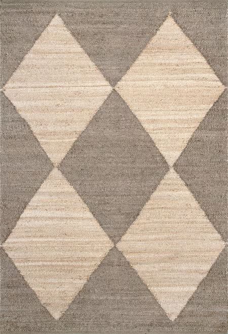 Gray Jute Harlequin Trellis  Area Rug | Rugs USA