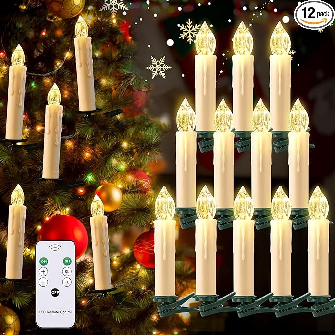 JOSU Floating Candles with Remote Control, Thanksgiving Christmas Decoration 20pcs Flickering Mag... | Amazon (US)