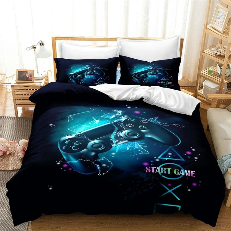 Gamer Bedding Set Full Size for Kids Boys Game Room Decor Gaming Comforter Cover Set Teens Bedroo... | Walmart (US)