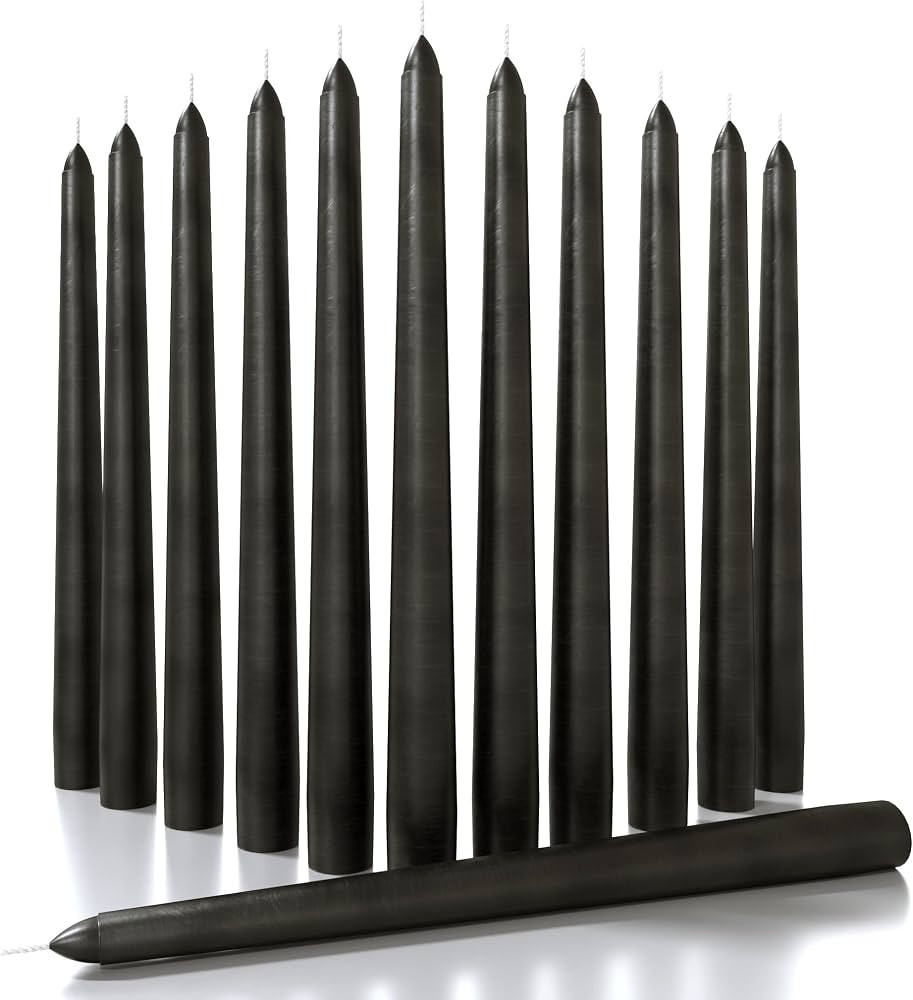 CANDWAX 12 inch Taper Candles Set of 12 - Dripless and Smokeless Candle Unscented - Slow Burning ... | Amazon (US)