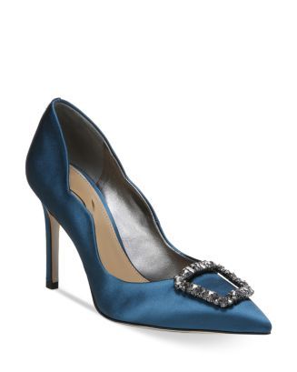 Women's Harriett Scalloped Satin Embellished Pumps | Bloomingdale's (US)