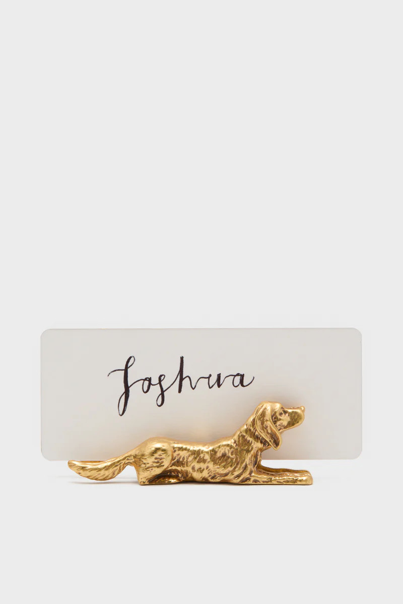 Gold Dog Place Card Holders Set of 4 | Tuckernuck (US)