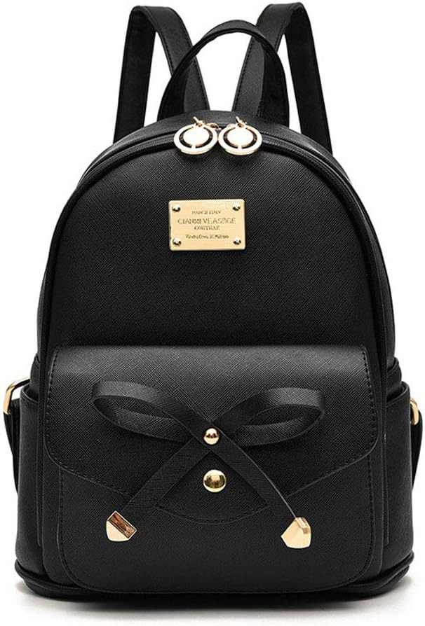 I IHAYNER Girls Bowknot Cute Leather Backpack Mini Backpack Purse for Women | Amazon (US)
