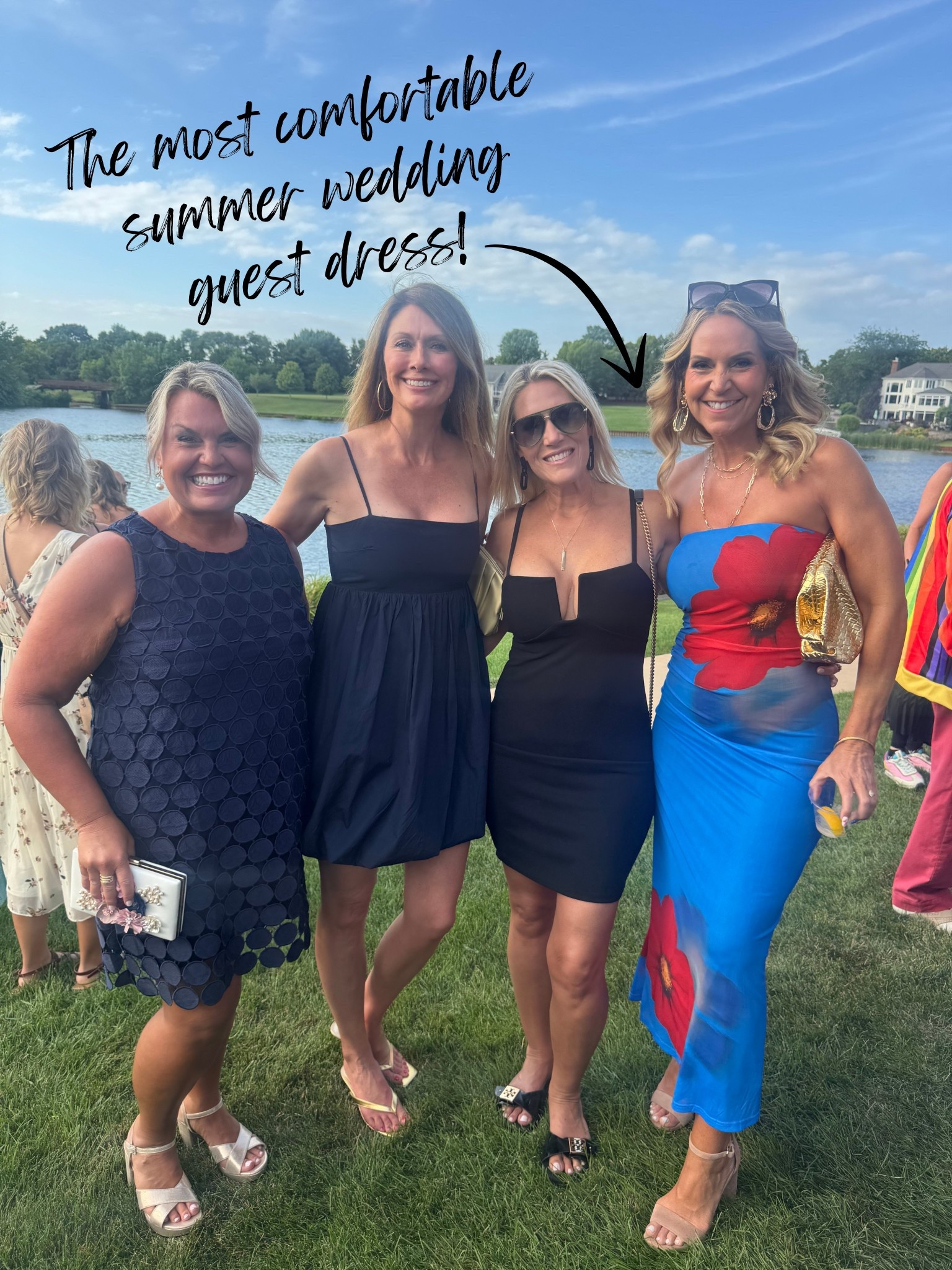 This dress was perfect for my friend’s outdoor wedding. Lightweight and extremely comfortable!
I am wearing a size small. 
Wedding guest dress for under $50!

#LTKWedding #LTKOver40 #LTKFindsUnder50