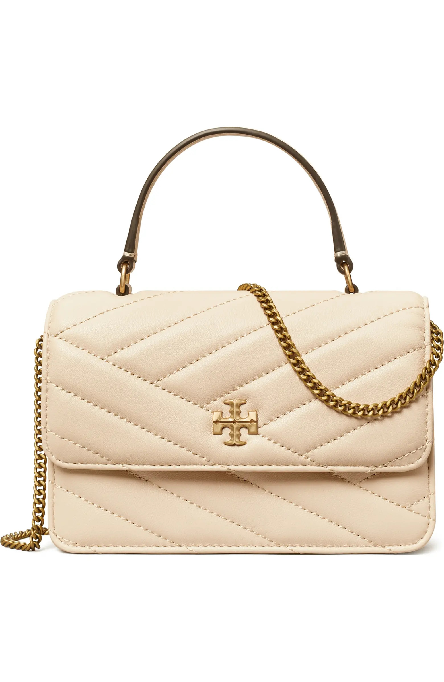Mini Kira Chevron Quilted Leather Top Handle Wallet on a Chain | Nordstrom
