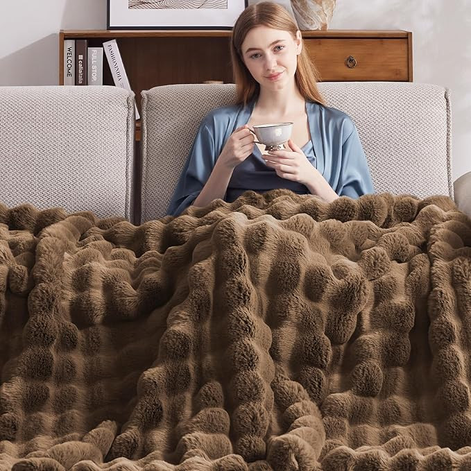 Heated Blanket Queen Size with 1/2/4/6/8 Hours Auto-Off 10 Heat Level, 72'' * 84'' Cozy Faux Rabb... | Amazon (US)