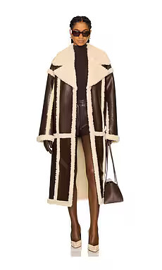 Lovers and Friends Wayne Faux Shearling Coat in Brown from Revolve.com | Revolve Clothing (Global)