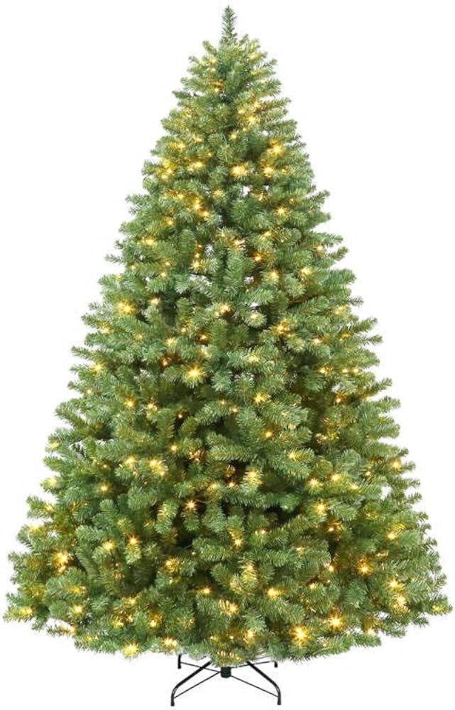 Amazon.com: Hykolity 6.5 ft Prelit Christmas Tree, Artificial Christmas Tree with 400 Warm White ... | Amazon (US)