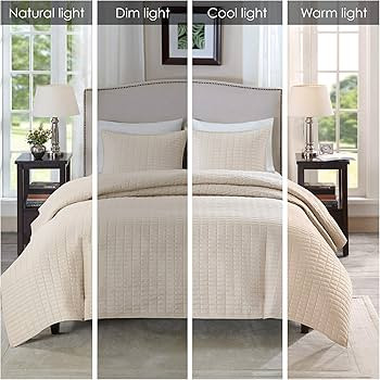 Comfort Spaces Kienna Quilt Set-Luxury Double Sided Stitching Design Summer Blanket, Lightweight,... | Amazon (US)