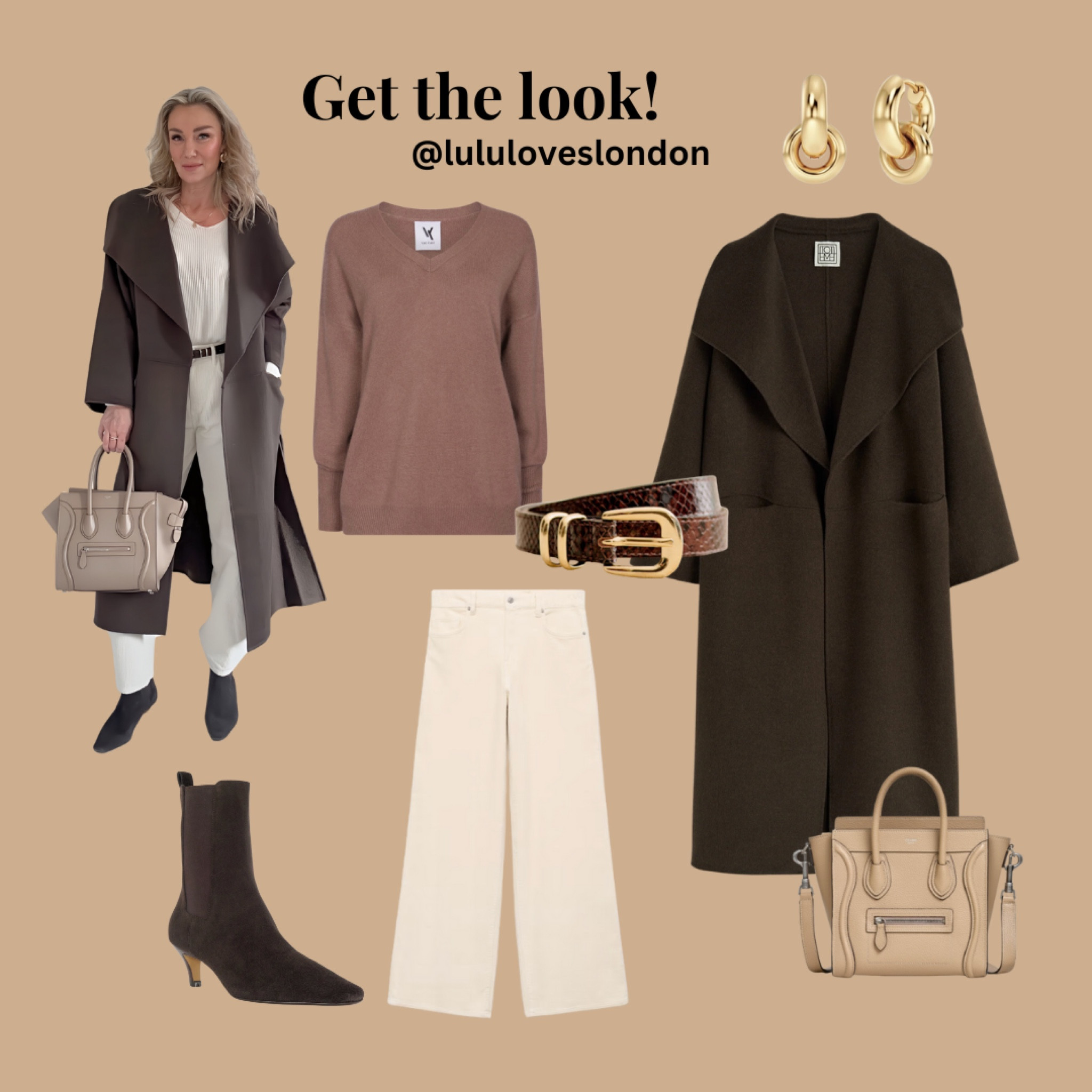 Classy workwear in earthy tones. Toteme coat is chocolate and bought on sale.
Cashmere sweater is by Van Kukil  

#LTKstyletip #LTKworkwear #LTKeurope