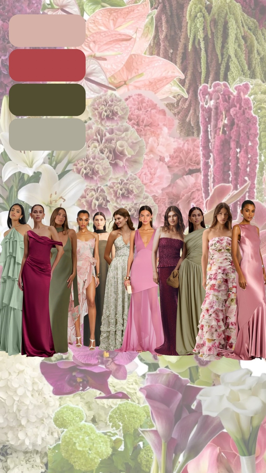 I style your bridesmaids theme! Pink + green garden wedding bridesmaids dresses

#LTKWedding