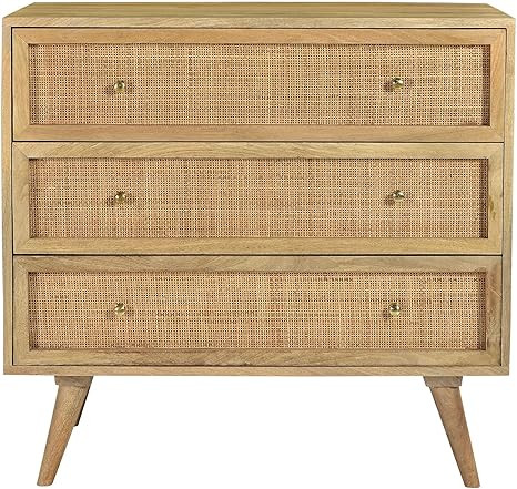 Cambridge Parkview 3-Drawer Mango Wood Chest in Natural, 33.5"W x 18"D x 31.5"H, 988010-NAT | Amazon (US)