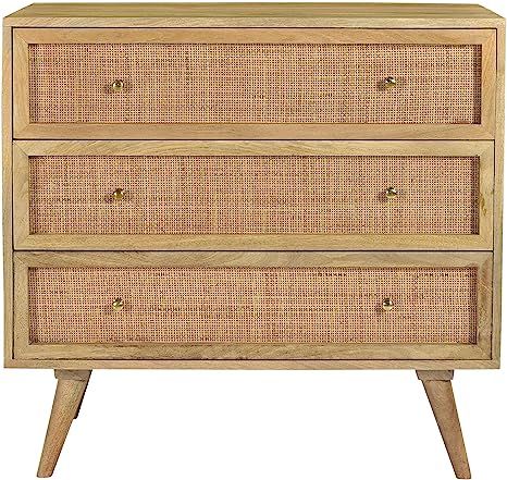 Cambridge Parkview 3-Drawer Mango Wood Chest in Natural, 33.5"W x 18"D x 31.5"H, 988010-NAT | Amazon (US)