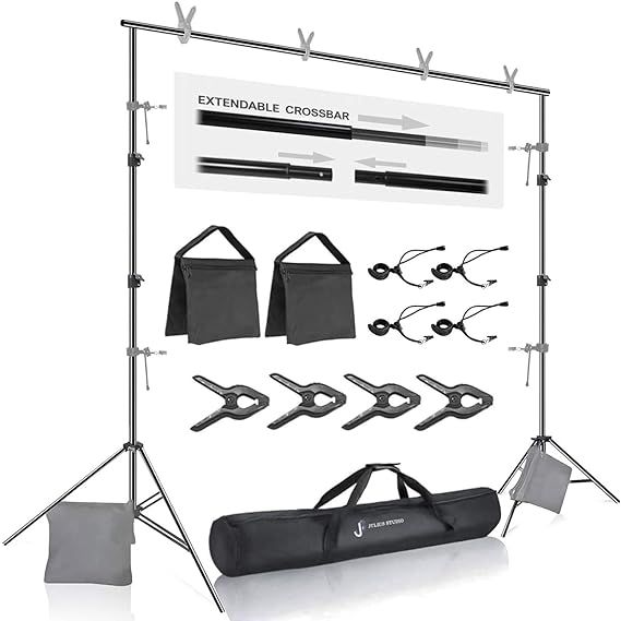 Julius Studio Larger & Heavier 10 ft. Wide Backdrop Stand (122 x 90 inch) Background Support Syst... | Amazon (US)