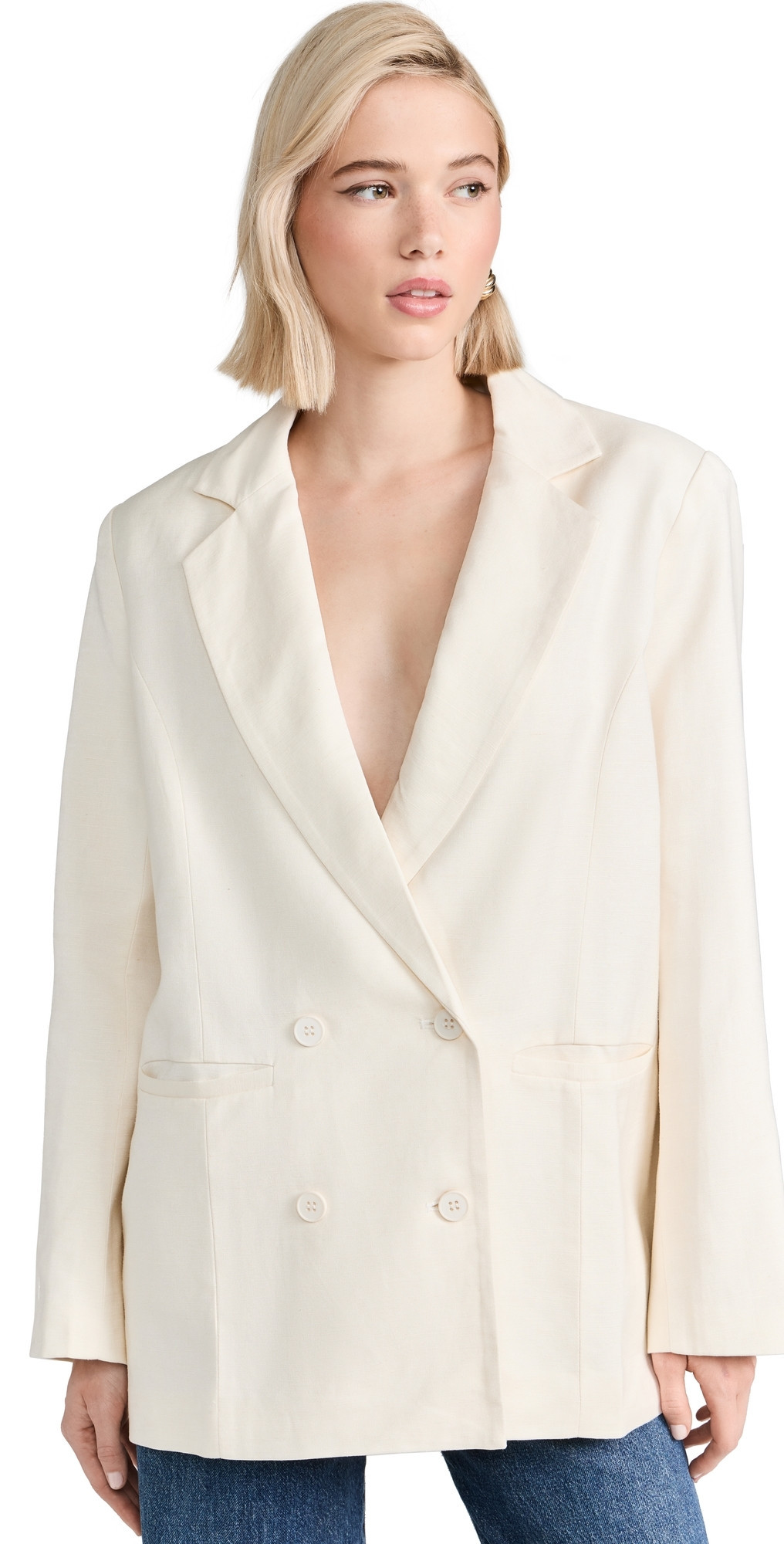 Lioness La Quinta Blazer Off White XL | Shopbop