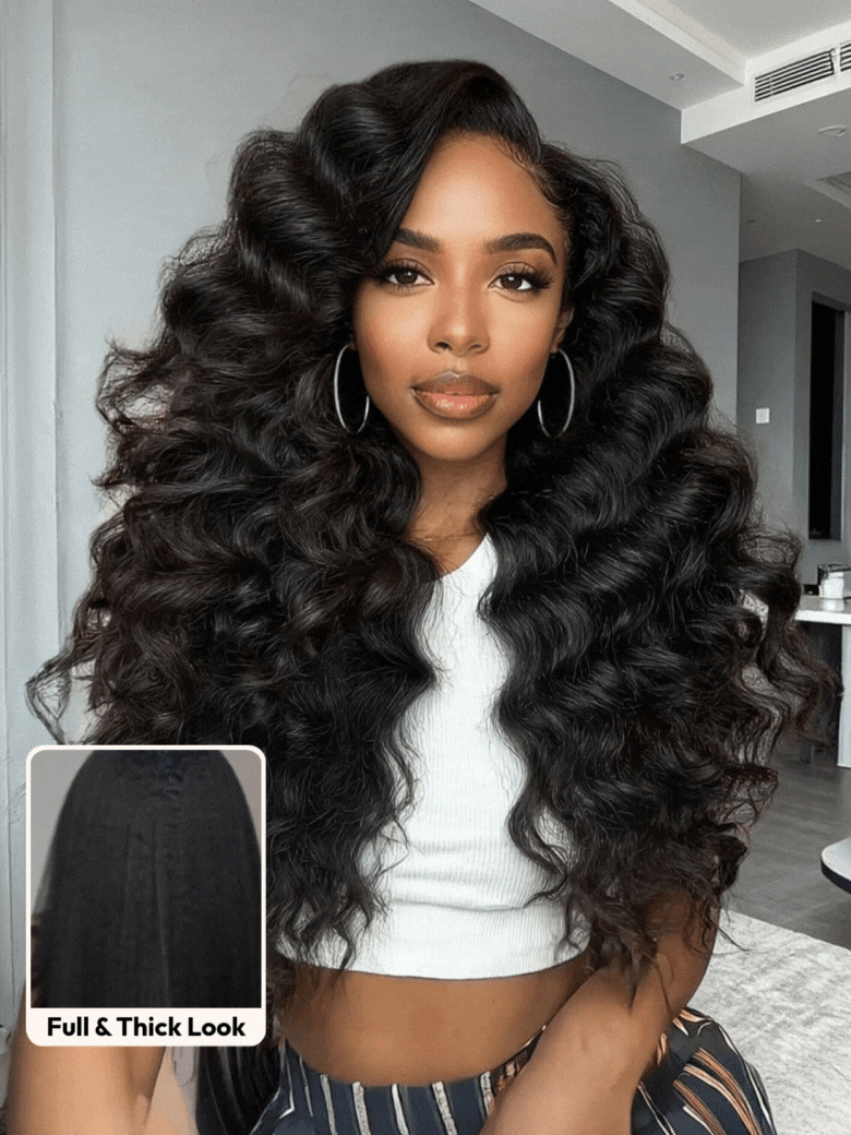 UNice 13x4 HD Real Scalp™ Wig Invisible Lace Frontal Black Kinky Straight Wig With Invisi Draws... | UNice
