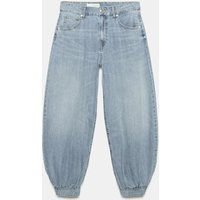 Zara - Trf Mid-Rise Balloon Jeans - Light Blue - 26 (Us 2) - Woman | Zara US