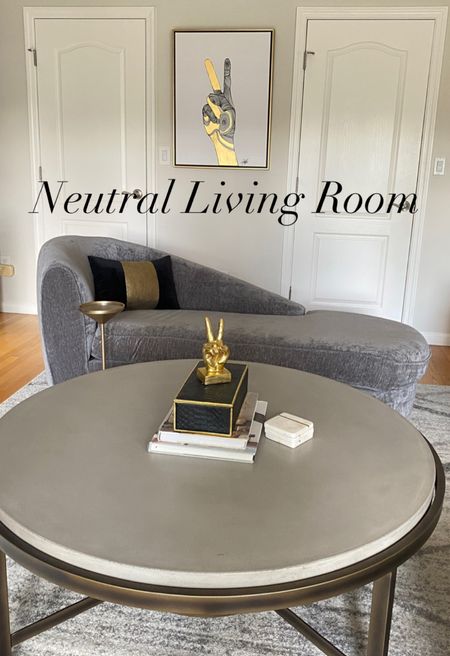 Obsessed with this grey chaise lounge and gold drink table for my living room home decor. The coffee table is stunning too!

#LTKFind #LTKhome #LTKstyletip