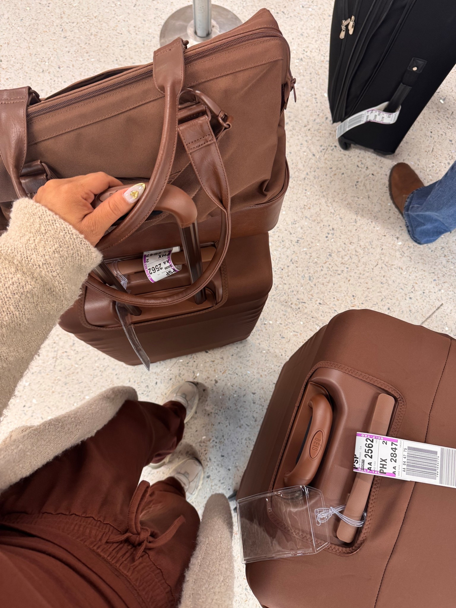 I’m still not over the chocolate obsession 😭🤎 I fear this color will have my heart forever!! It’s lightweight, fits so much, glides through the airport effortlessly, and the matching weekender bag slides perfectly over the suitcase handle for stress-free travel.

#LTKTravel #LTKFinds #TravelEssentials #AmazonTravel #LuggageSet #WeekenderBag #CarryOn #TravelStyle

#LTKdayinmylife #LTKmomlife #LTKTravel