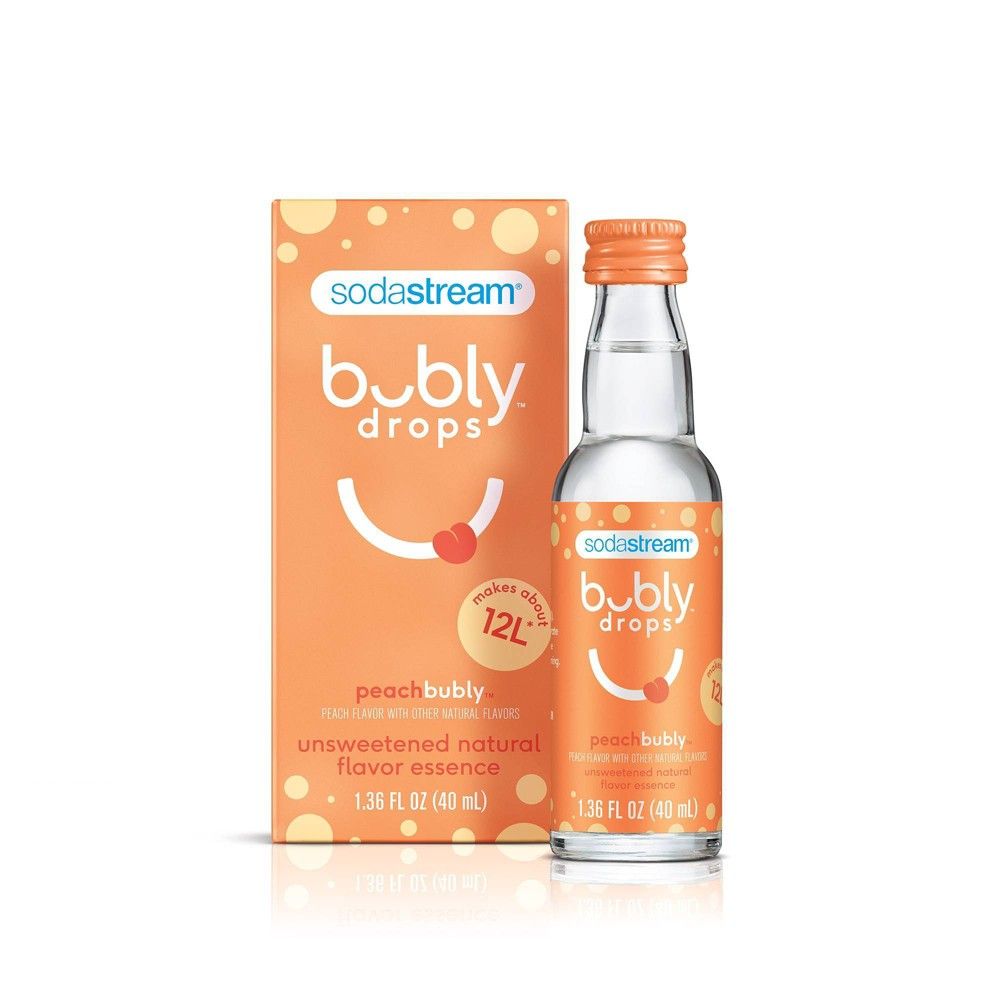 SodaStream Bubly Peach Drops - 1.36 fl oz | Target