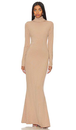 All Out Dress in Taupe Rhinestone | Revolve Clothing (Global)