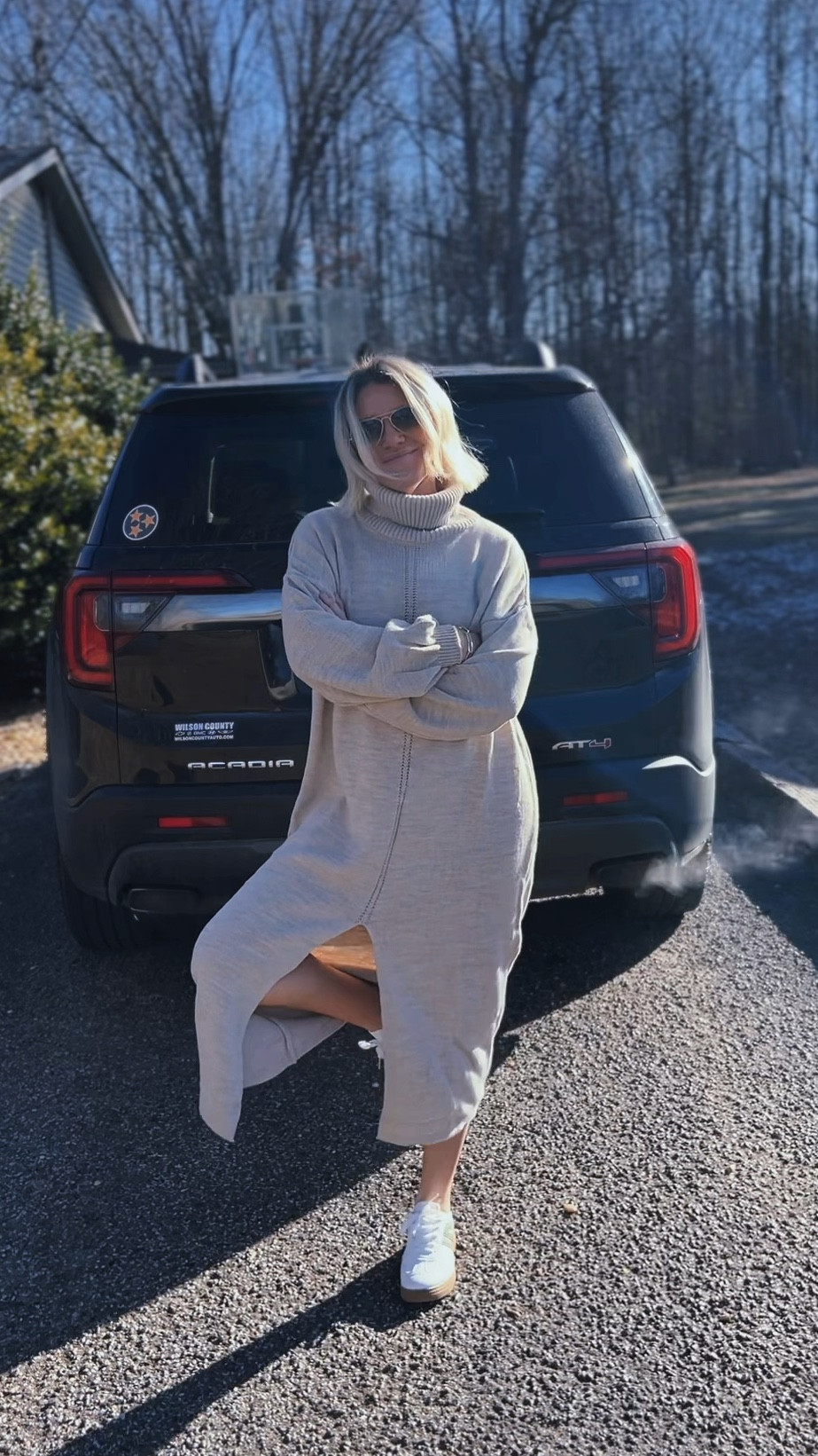 Too cold for a dress but oh well ❄️ 
Outfit details linked on my IG #outfitinspo #outfit #outfitoftheday #OOTD #whatimwearing #style #womensfashion #ltkstyle #liketkit #ltkfashion 