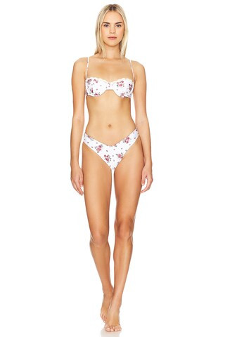 Charlotte Top in Cream Liv Floral | Revolve Clothing (Global)