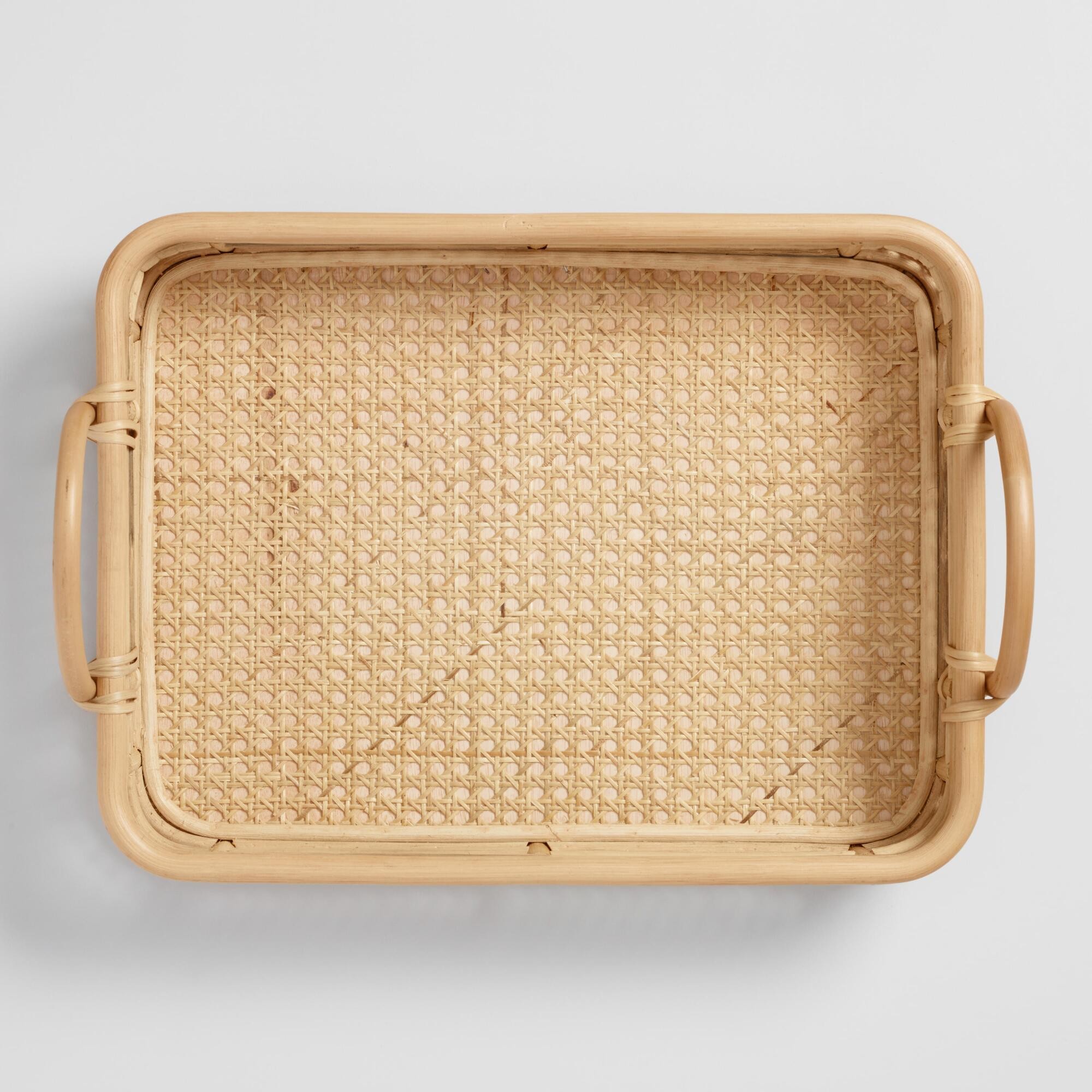 Natural Rattan Cane Serving Tray by World Market | World Market