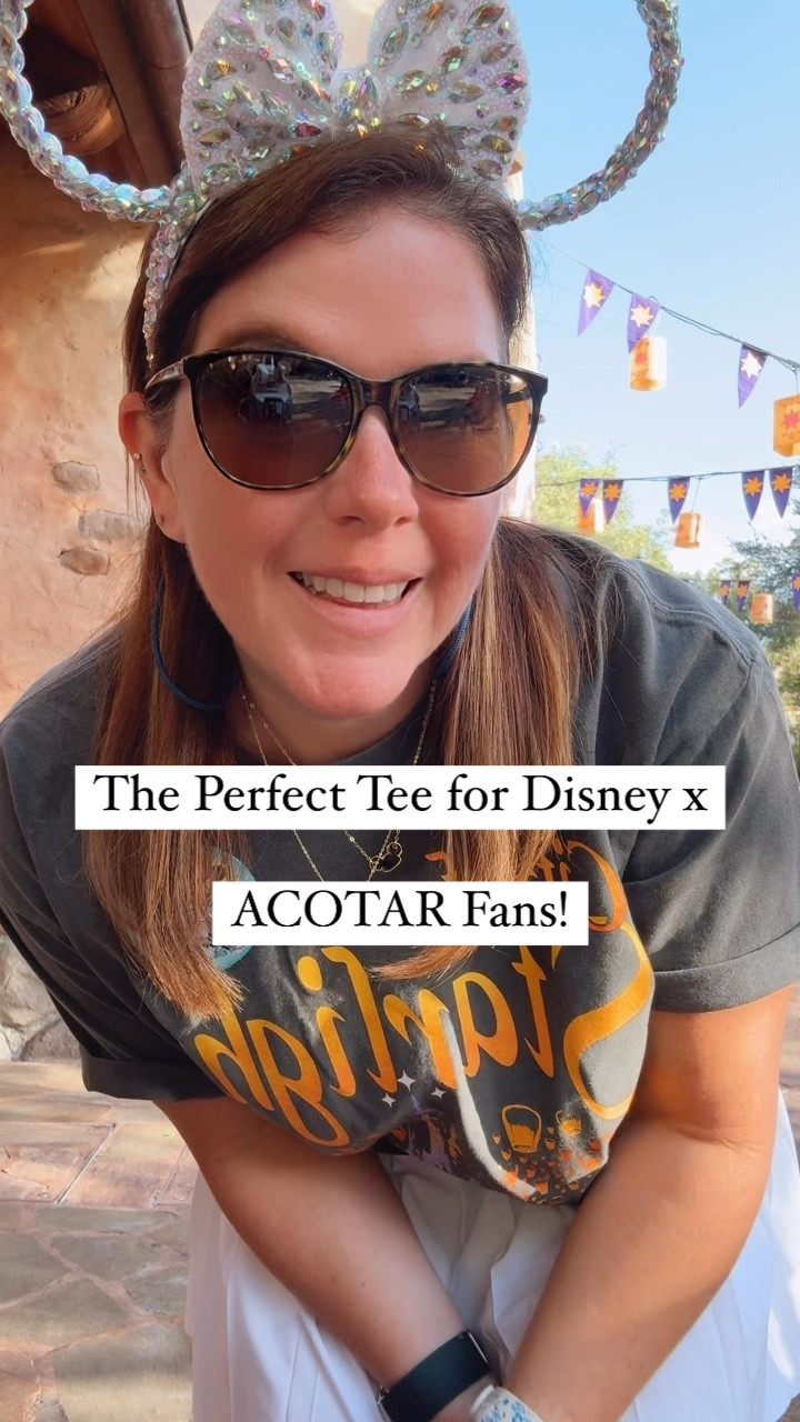 When your love of Disney and love of the ACOTAR series come together and create the perfect tee! This look was super cute and comfy for a day at Magic Kingdom! 

#LTKVideo #LTKStyleTip #LTKMidsize