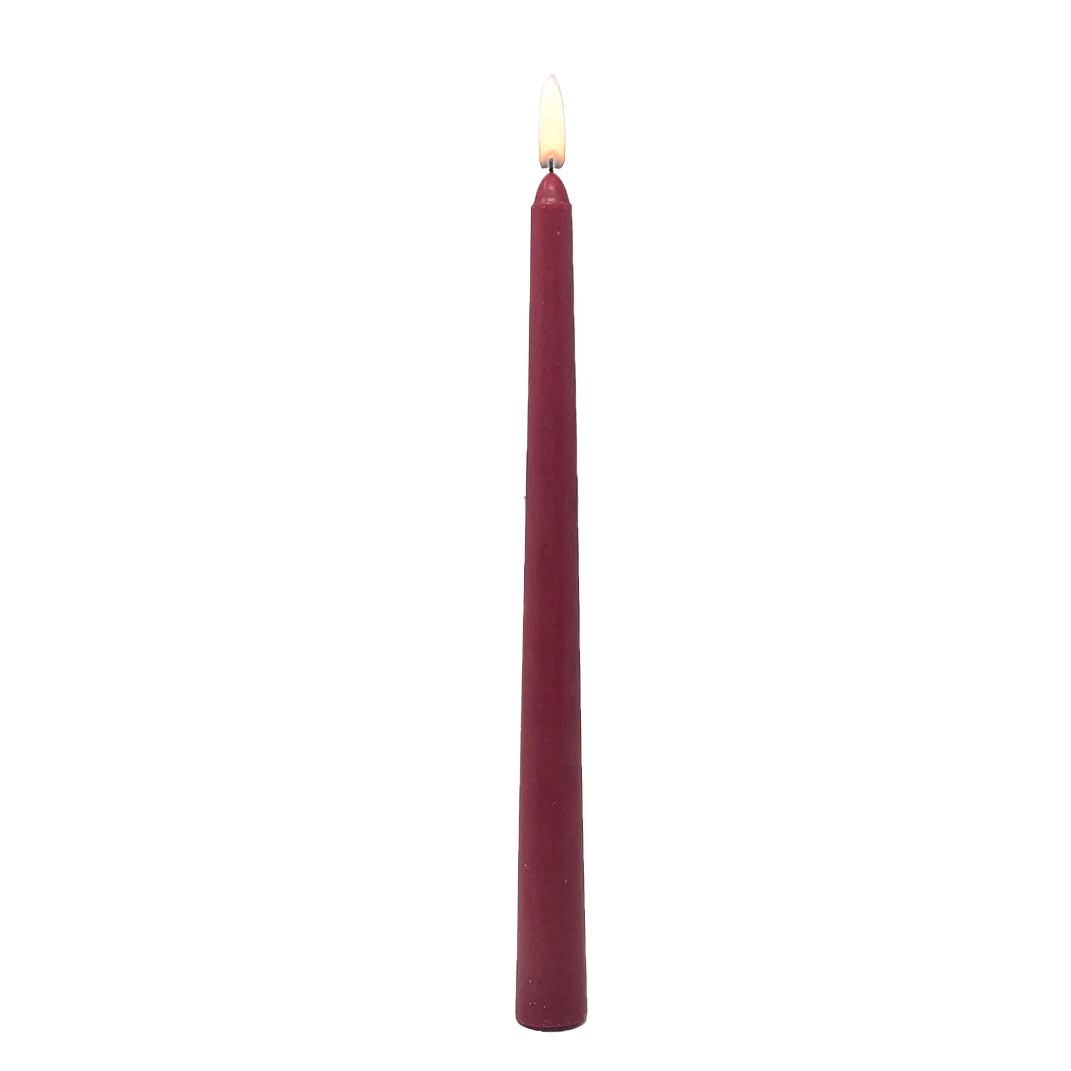 Mainstays Paraffin Wax 10" Taper Candle, Unscented, Red | Walmart (US)