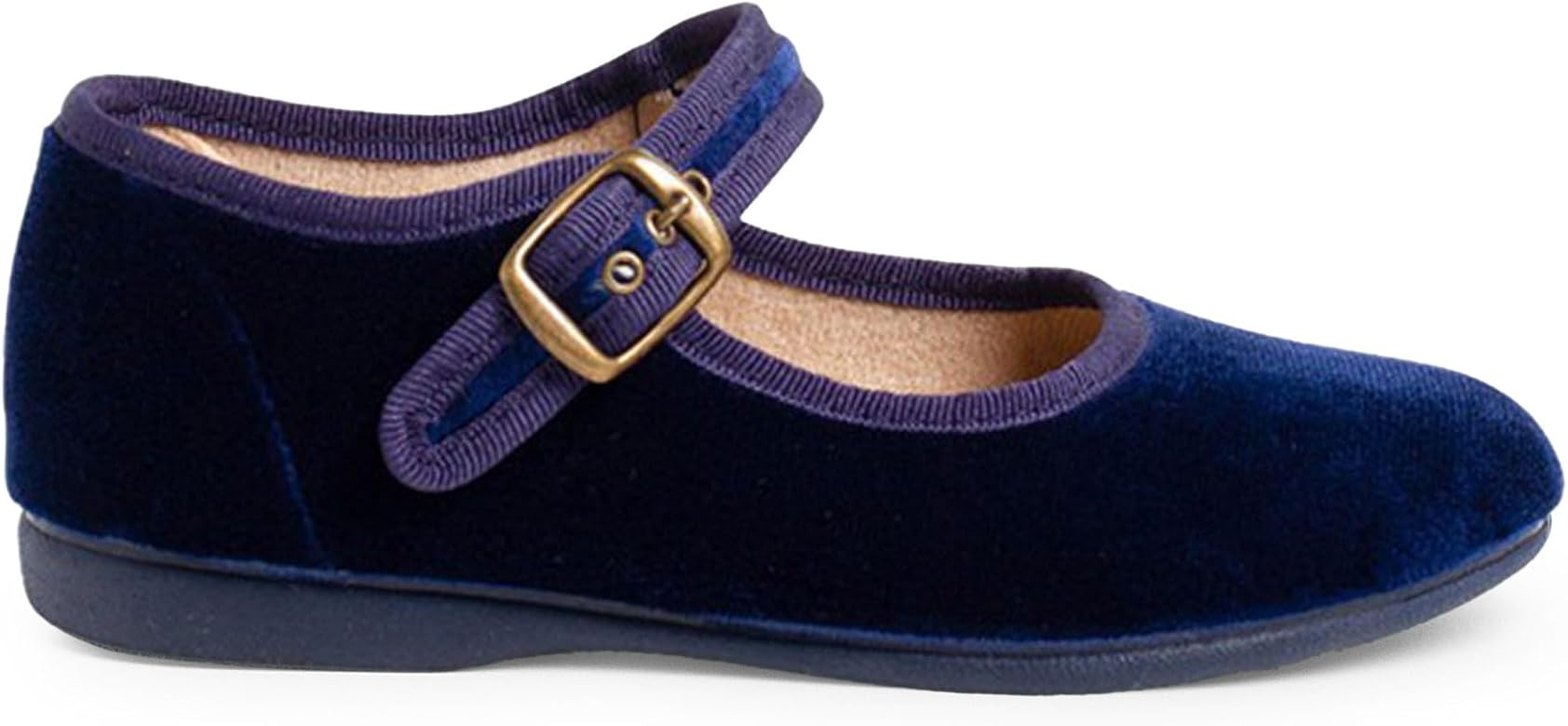 Girls Buckle Up Velvet Mary Janes | Amazon (US)