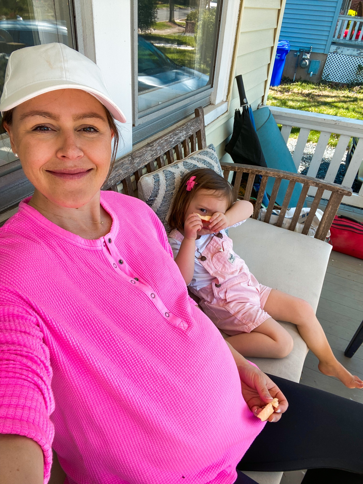 Comfy clothes for this third trimester! Loving this nursing friendly waffle Henley shirt, will be living in these postpartum! Currently on SALE in all colors! And only pants I’ll be wearing in the near future are these amazing Lululemon Align legging dupes from Amazon! The Super high rise style makes them extra bump friendly (went up one size from my usual to a medium for comfort). Also gotta love some adorable pink shortalls! 

#maternity #bumpfriendly #nursingfriendly #pregnant #bumpstyle #postpartum #overalls #toddlergirl 

#LTKbump #LTKsalealert #LTKbaby