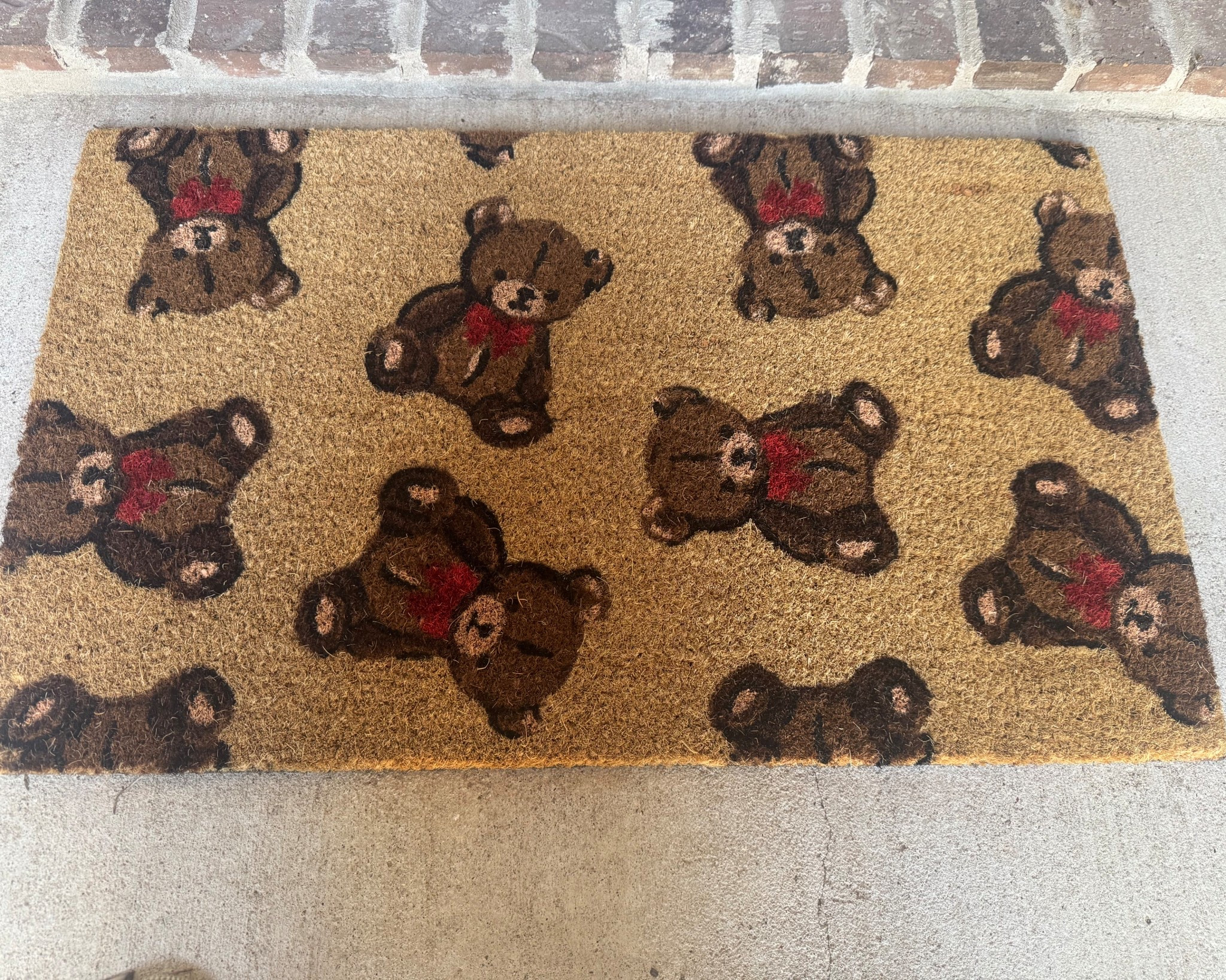 Super cute teddy bear door mat 💘