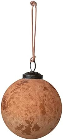 Creative Co-Op Glass Ball Ornament, Distressed Powder Finish, Matte Blue | Amazon (US)