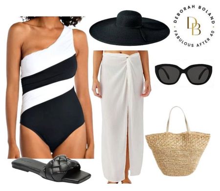 One way to look sexy at the beach without letting it all hang out is to craft a glamorous Hollywood look. This stunning one-shoulder black and white color block swimsuit will make you look like a movie star. I scooped this one up @nordstrom 
Shop this gorgeous look here!


#LTKOver40 #LTKSwim #LTKSeasonal
