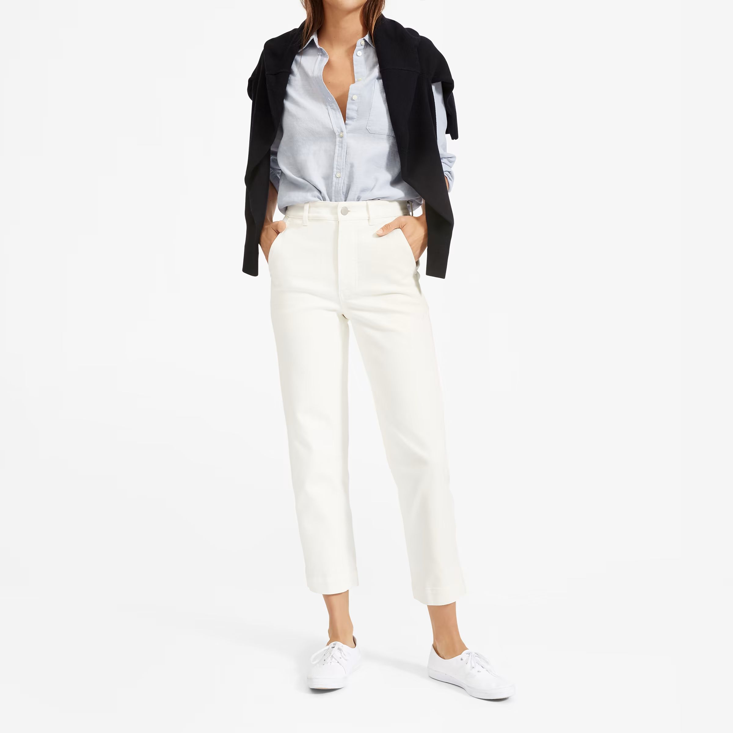 DetailsModel is 5′10″Wearing size 297% cotton, 3% elastaneMachine wash cold. Tumble dry low.M... | Everlane