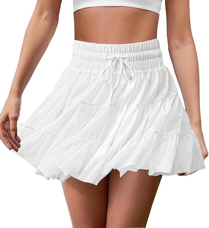 FireSwan Tennis Skirts for Women Golf Skirt High Waisted with Shorts Underneath Athletic Pleated ... | Amazon (US)